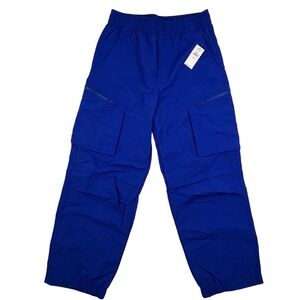 Gap Kids Parachute Cargo Pants NWT Boys Size Lg 10 Blue Utility Drawstring